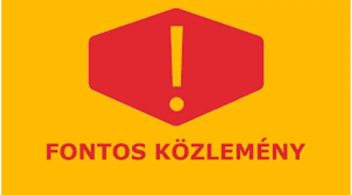 Fontos közlemény!